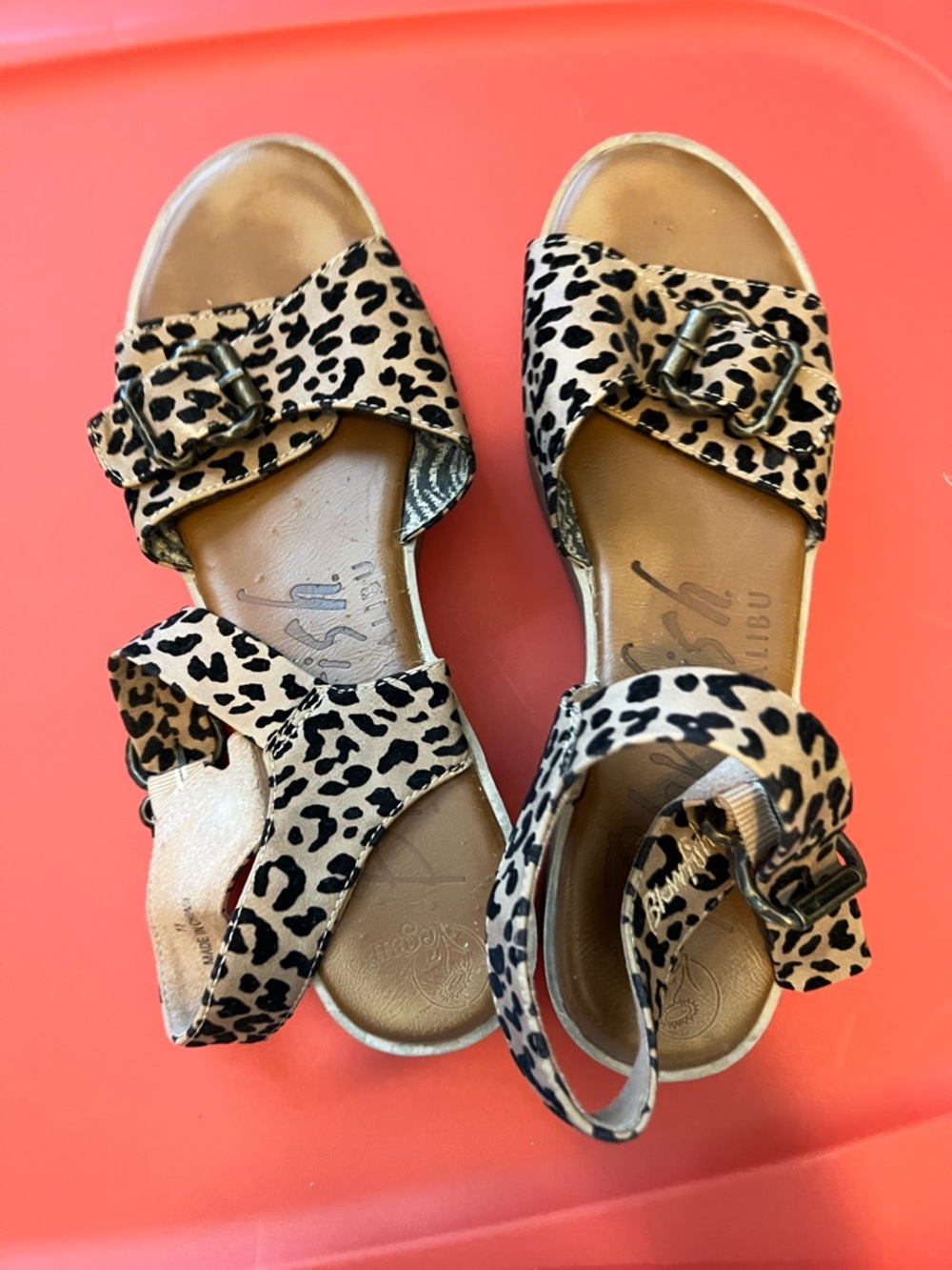 Blowfish leopard sandals